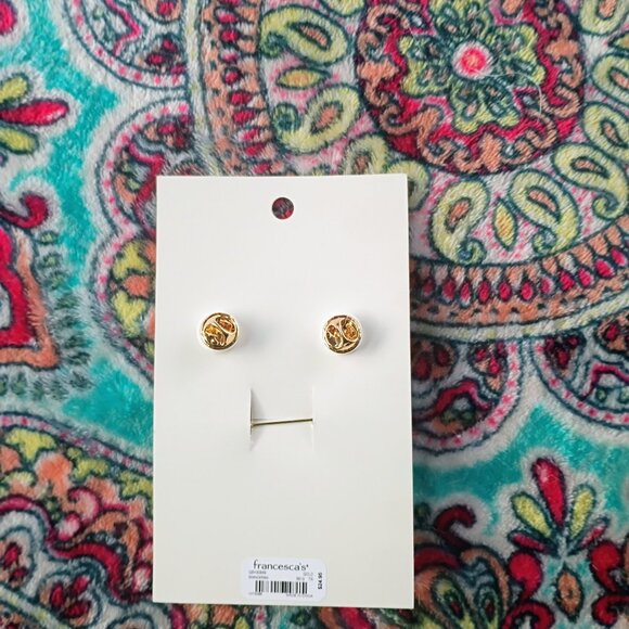 NWT Francesca's Gold Anita Mixed Style Brooch Pin Set - Picture 2 of 2